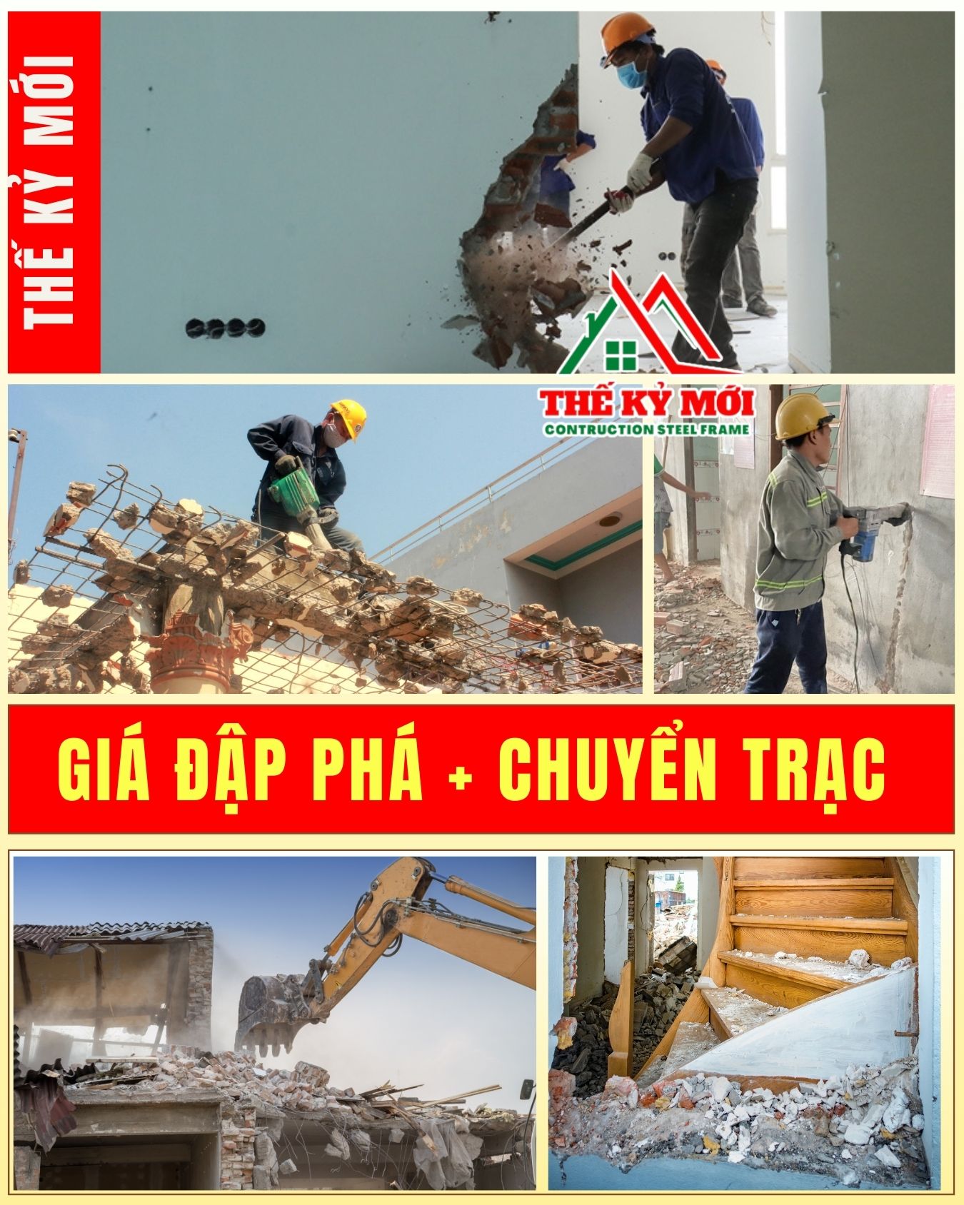 Báo giá sửa nhà 2026 tại Hà Nội hạng mục đập phá - phá dỡ