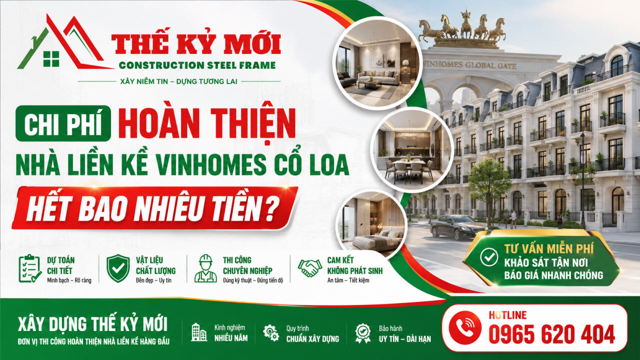 Hoàn thiện liền kề Vinhomes Cổ Loa
