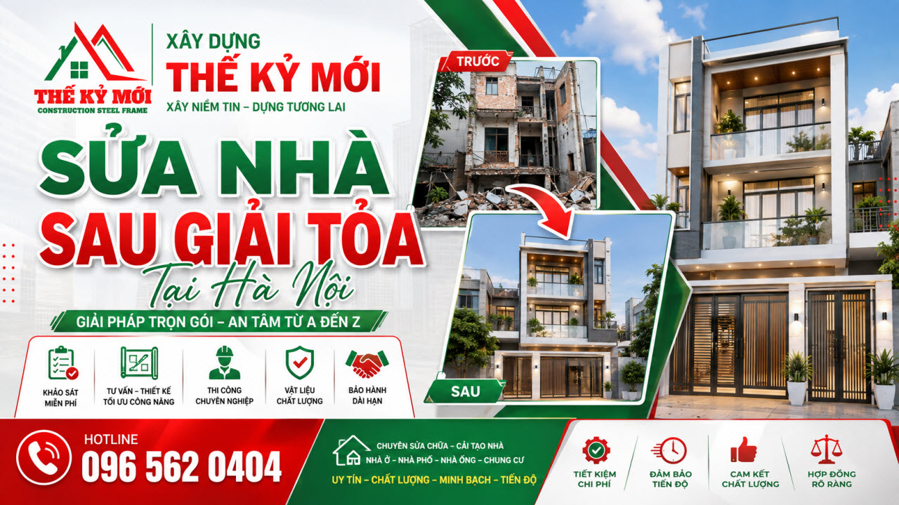 Sửa Nhà Sau Giải Tỏa Tại Hà Nội