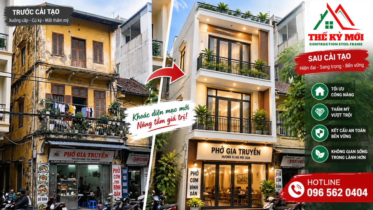 Sửa chữa cải tạo nhà cũ tại Hà Nội trọn gói