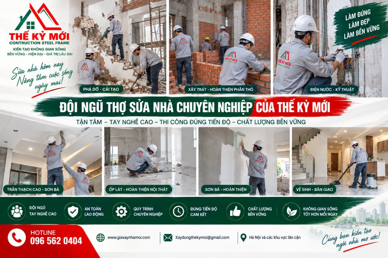 Sửa chữa cải tạo nhà cũ tại Hà Nội trọn gói