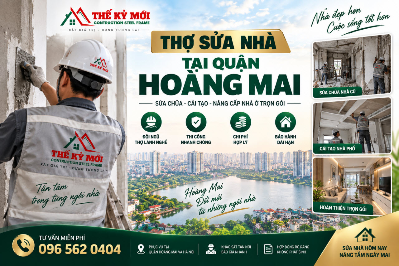 Thợ sửa nhà tại quận Hoàng Mai Hà Nội
